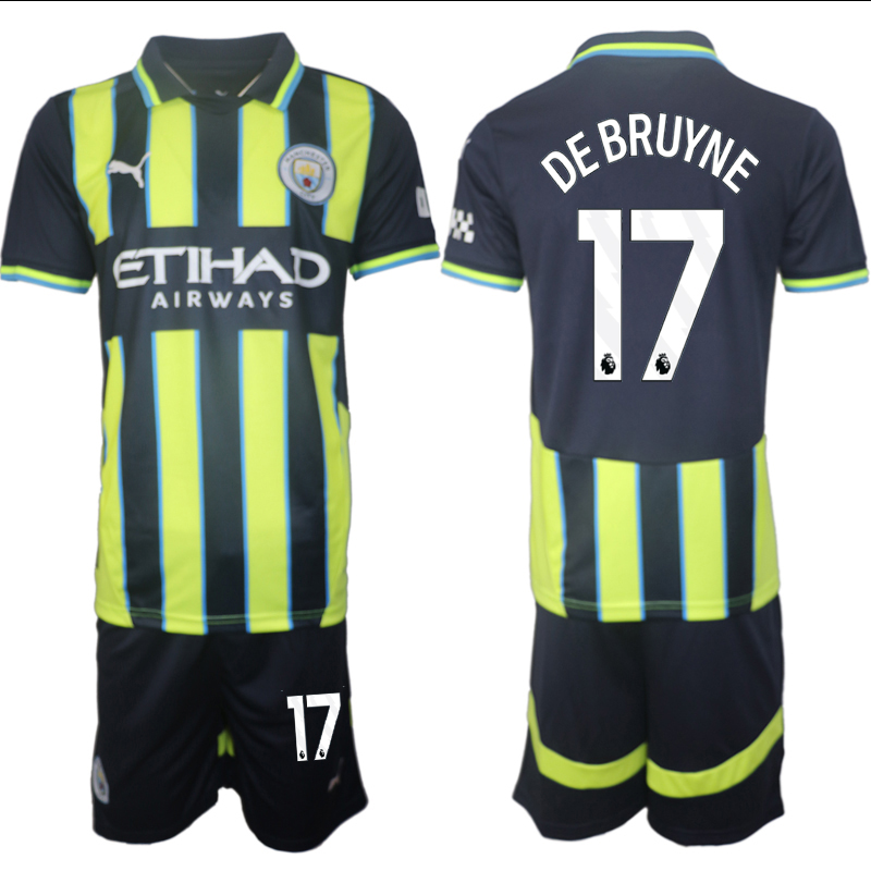Men 2024-2025 Club Manchester City away black green #17 Soccer Jersey->indianapolis colts->NFL Jersey